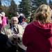U.S. Rep. John Dingell, who is responsible for delivering nearly $14 million in federal funding for the Stadium bridges project, hangs out with residents of a nearby neighborhood gathered in Rose-White Park to celebrate the completion of the project on Sunday. Daniel Brenner I AnnArbor.com